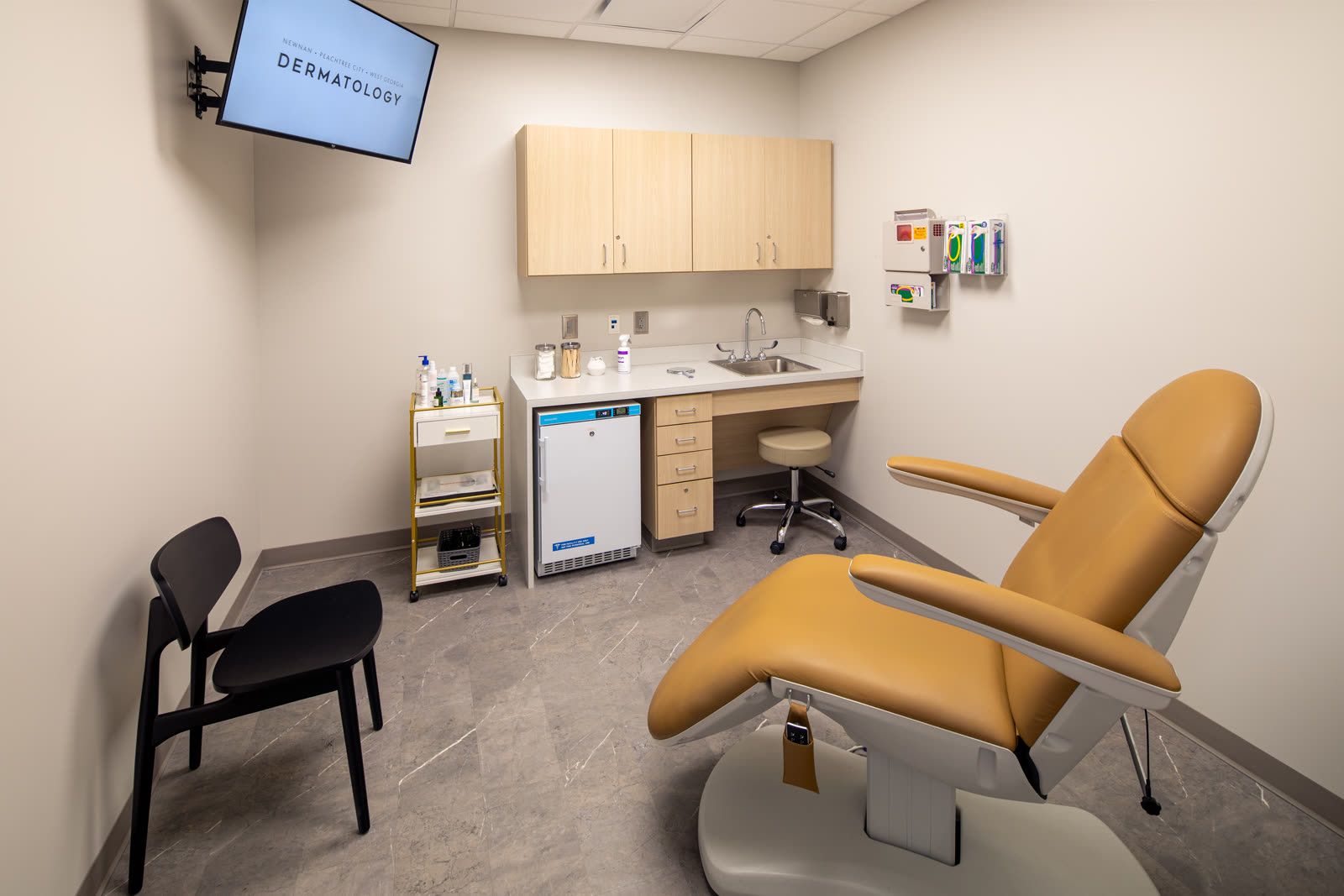 An exam room at West Georgia Dermatology in Carrollton